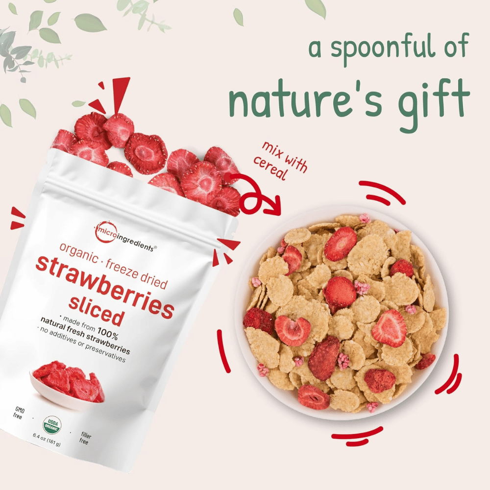 Micro Ingredients Organic Freeze Dried Strawberries