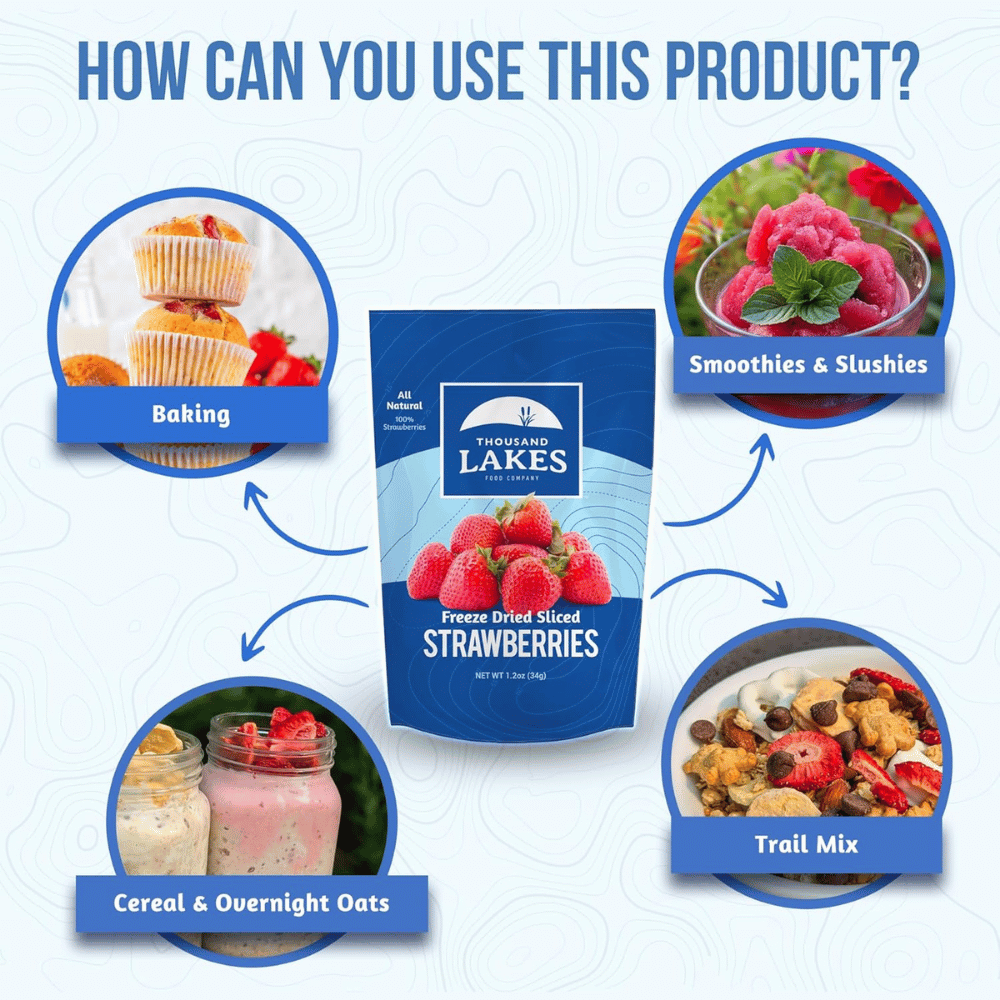 Thousand Lakes Freeze Dried Strawberries