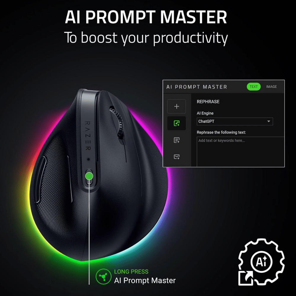 Razer Pro Click V2 Vertical Wireless Mouse