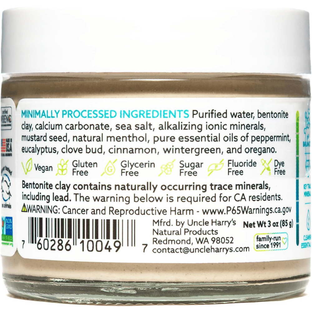 Uncle Harry's Spearmint Remineralizing Toothpaste