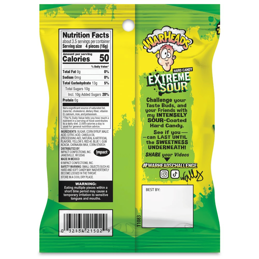 Warheads Extreme Sour Hard Candy