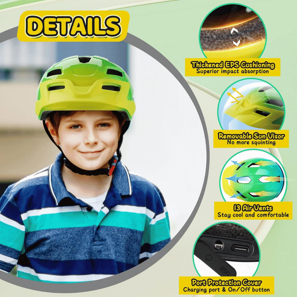 Asteron Toddler LED Bike Helmet