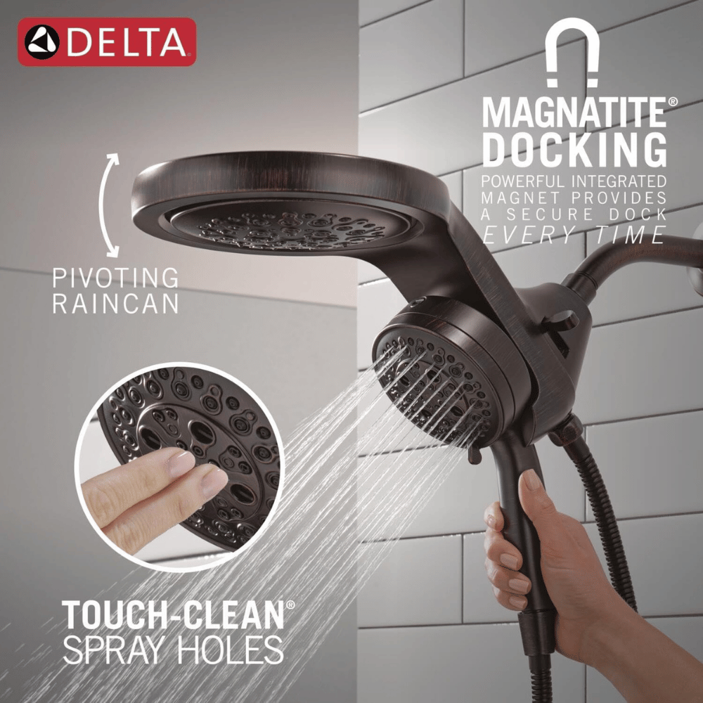 Delta 6-Setting HydroRain Dual Shower Head
