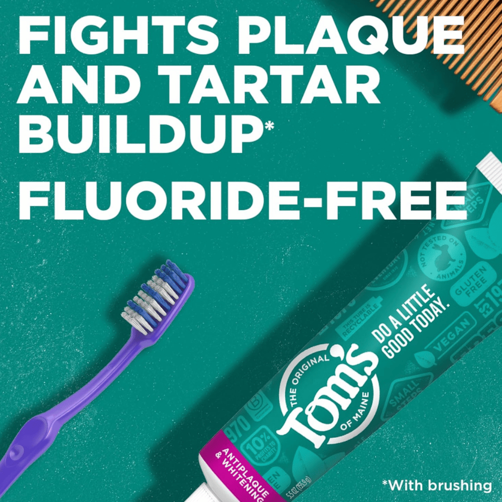 Tom's of Maine Fluoride-Free Antiplaque & Whitening Natural Toothpaste