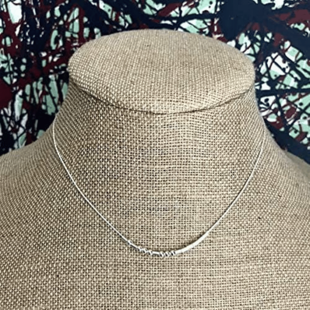 Blue Beckett Morse Code Necklace