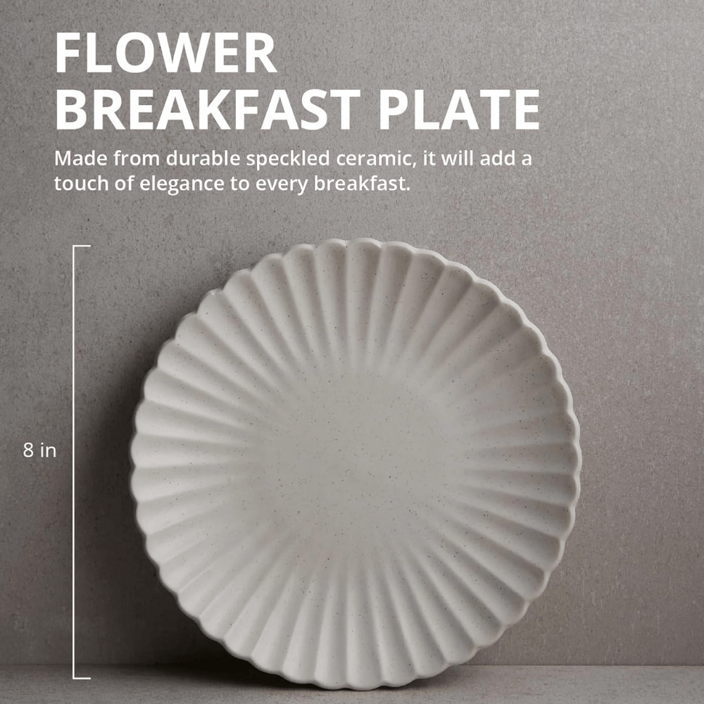 Goodies White Flower Ceramic Plates
