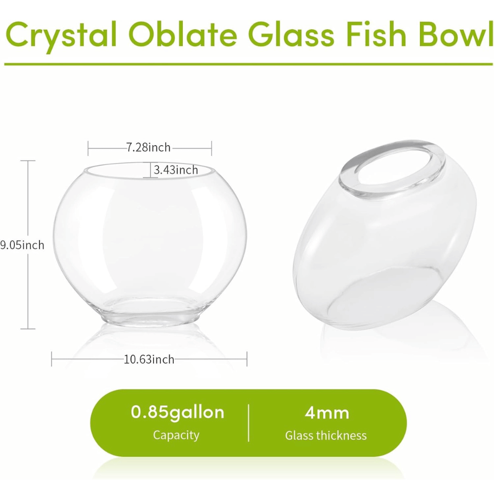 Hygger Mini Glass Fish Bowl